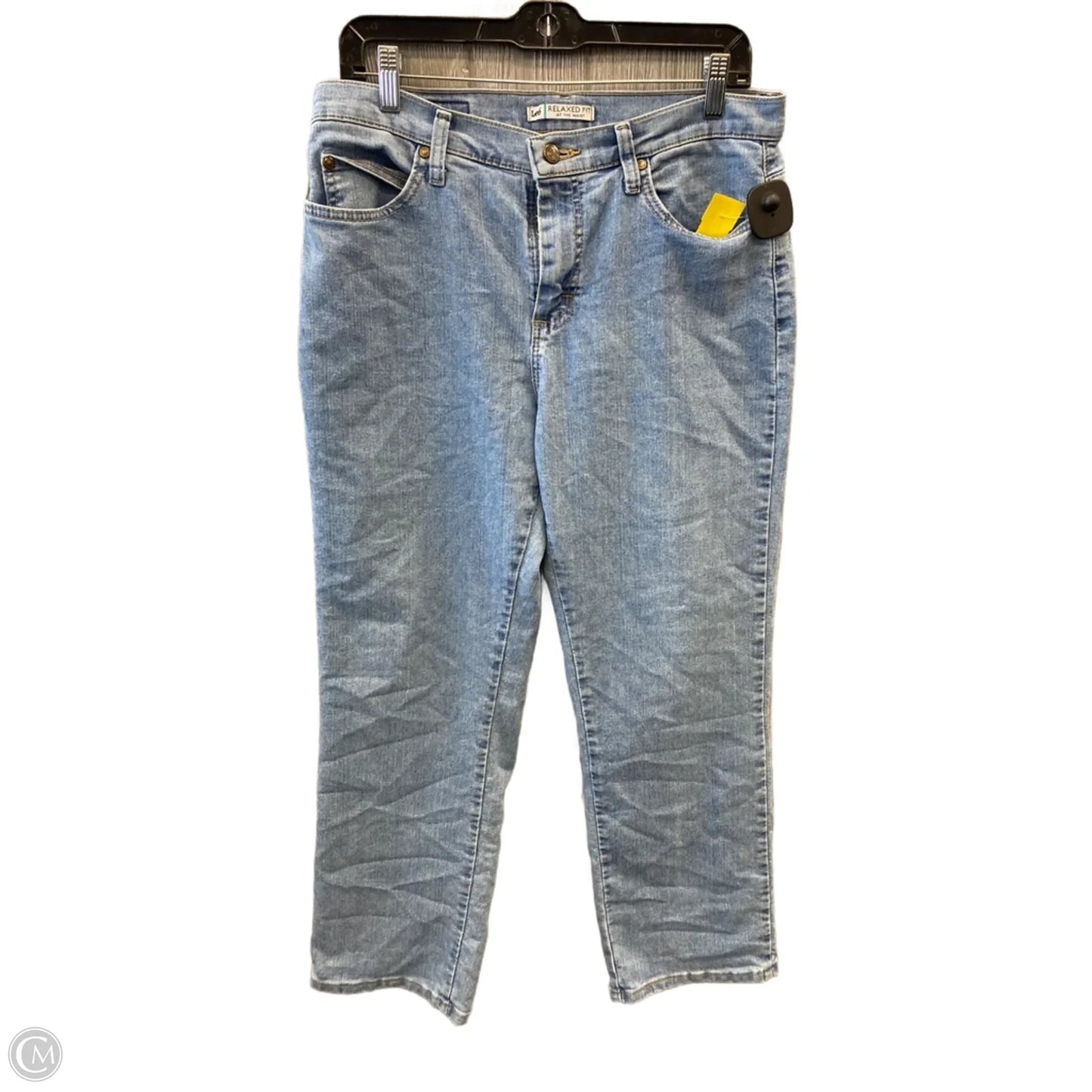 Jeans Straight By Lee In Blue Denim, Size: 10