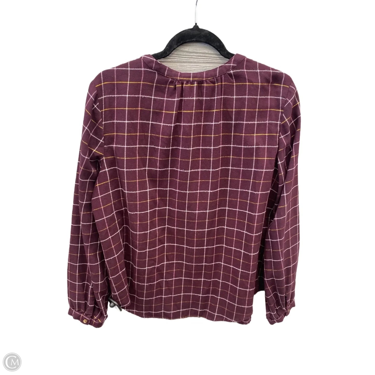 Top Long Sleeve By Sonoma In Maroon, Size: L