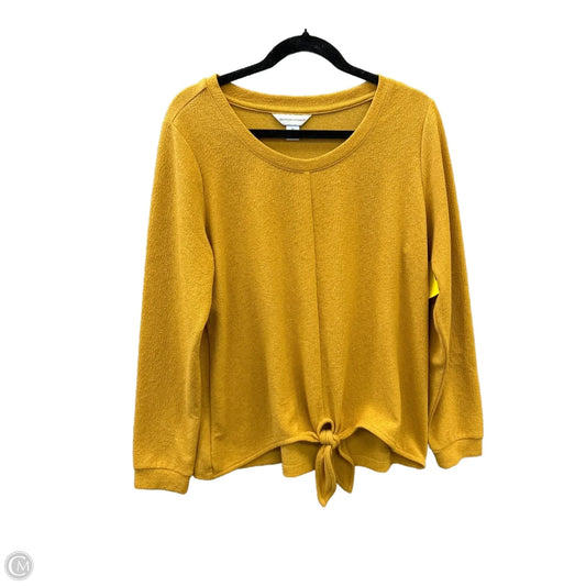 Top Long Sleeve By Christopher And Banks In Yellow, Size: M