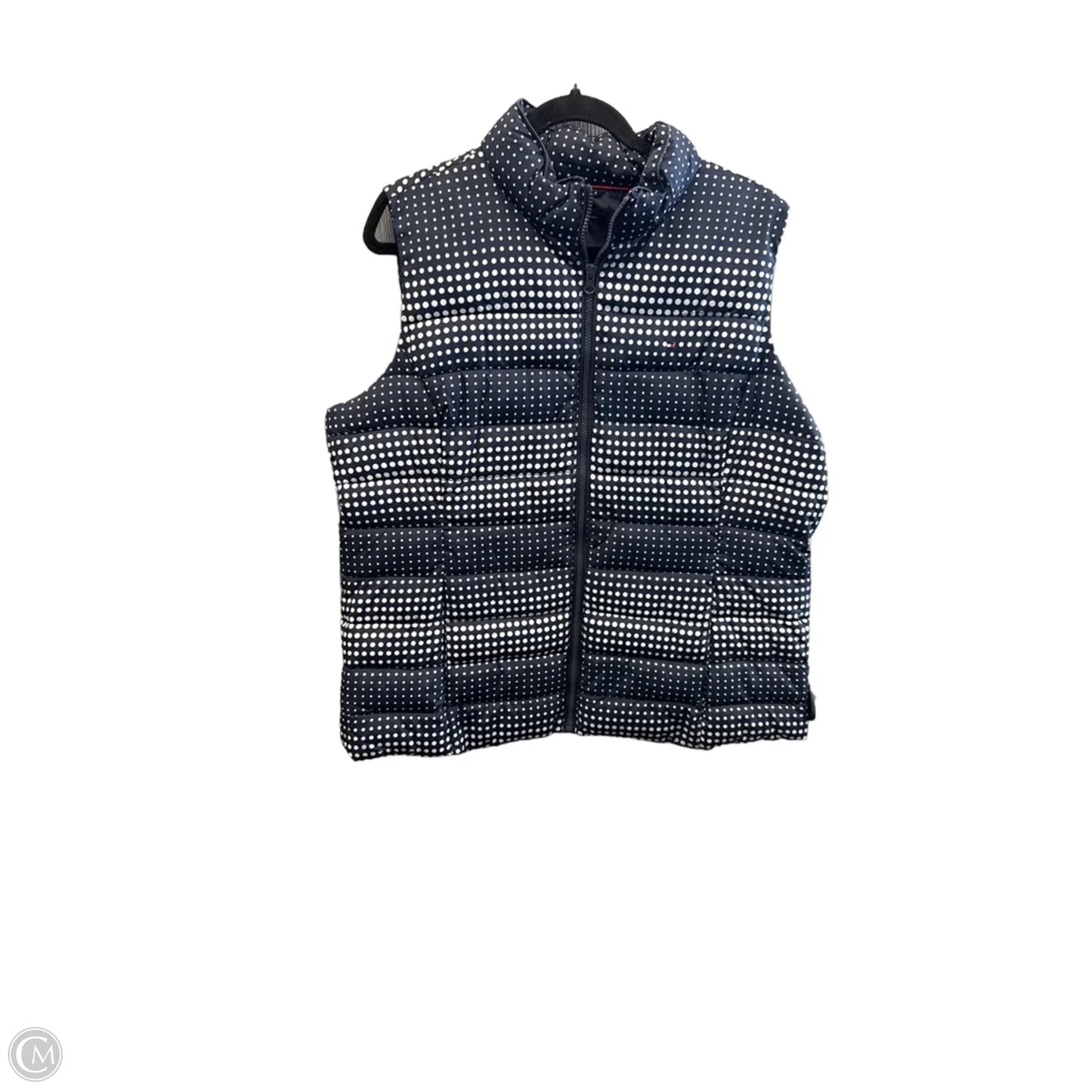 Vest Puffer & Quilted By Tommy Hilfiger In Blue & White, Size: Xxl