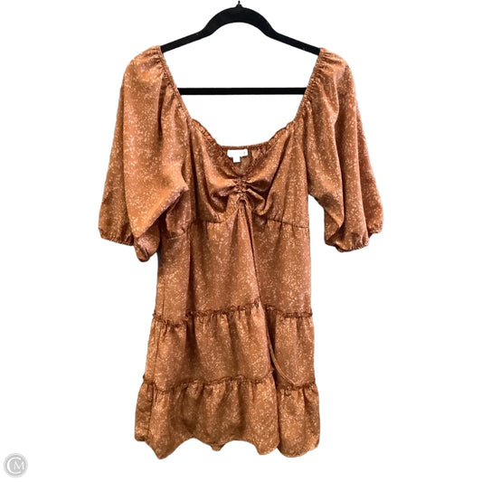 Dress Casual Midi By L Love In Orange, Size: L