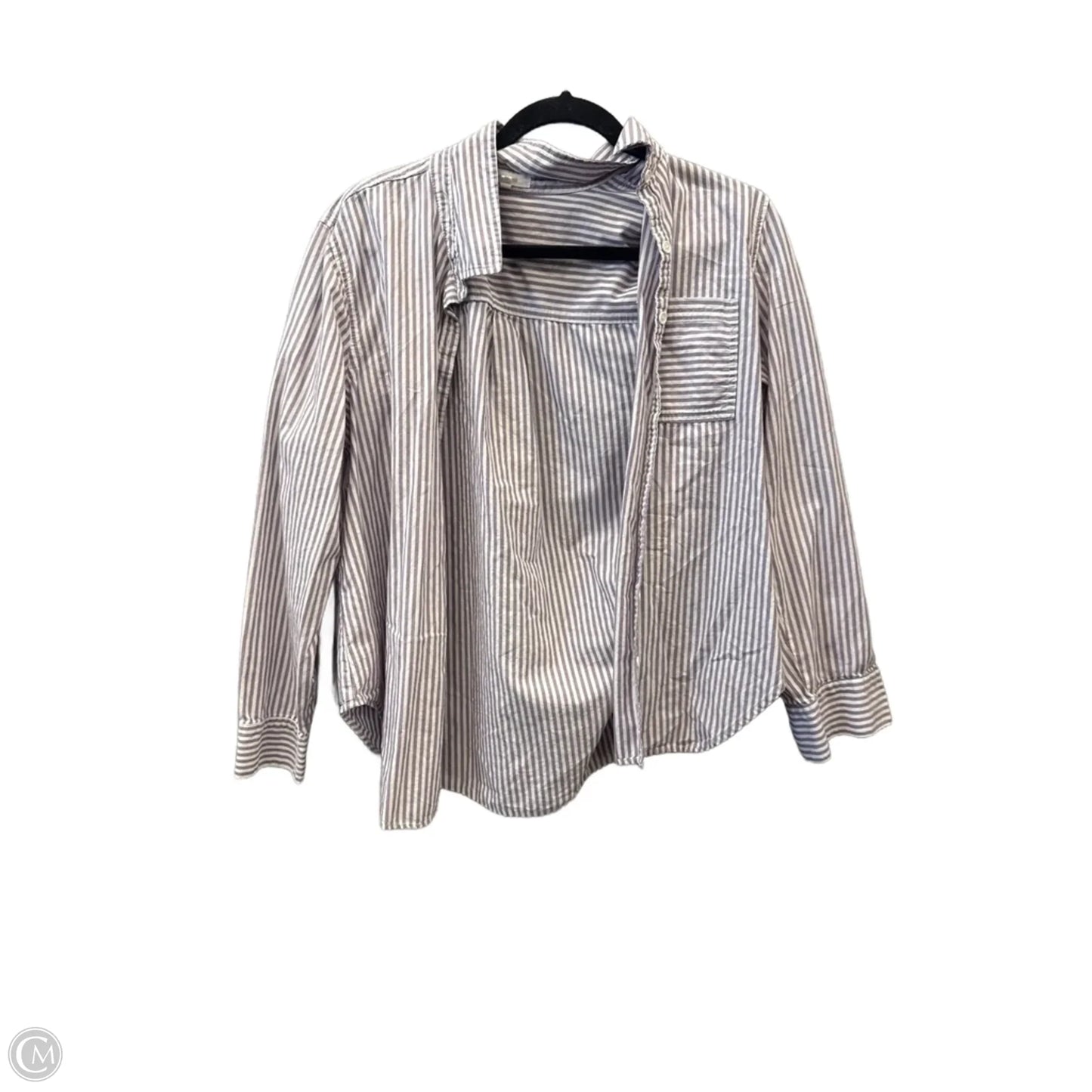 Top Long Sleeve By Maurices In Purple & White, Size: M