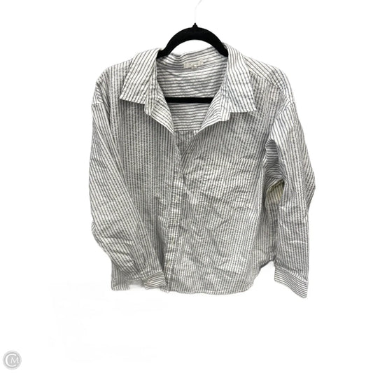 Top Long Sleeve By Maurices In Grey & White, Size: Xl