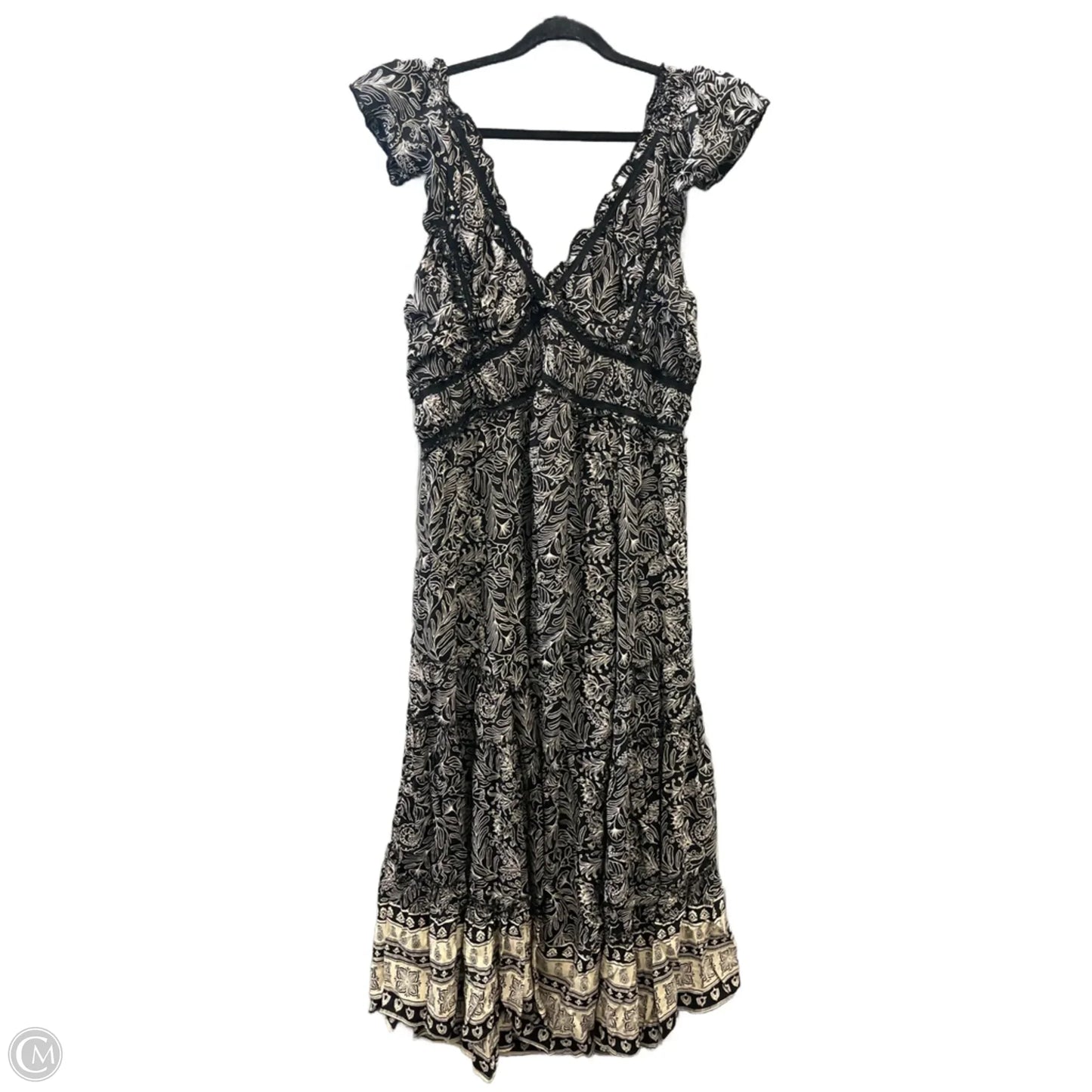 Dress Casual Maxi By Angie In Black, Size: 2x