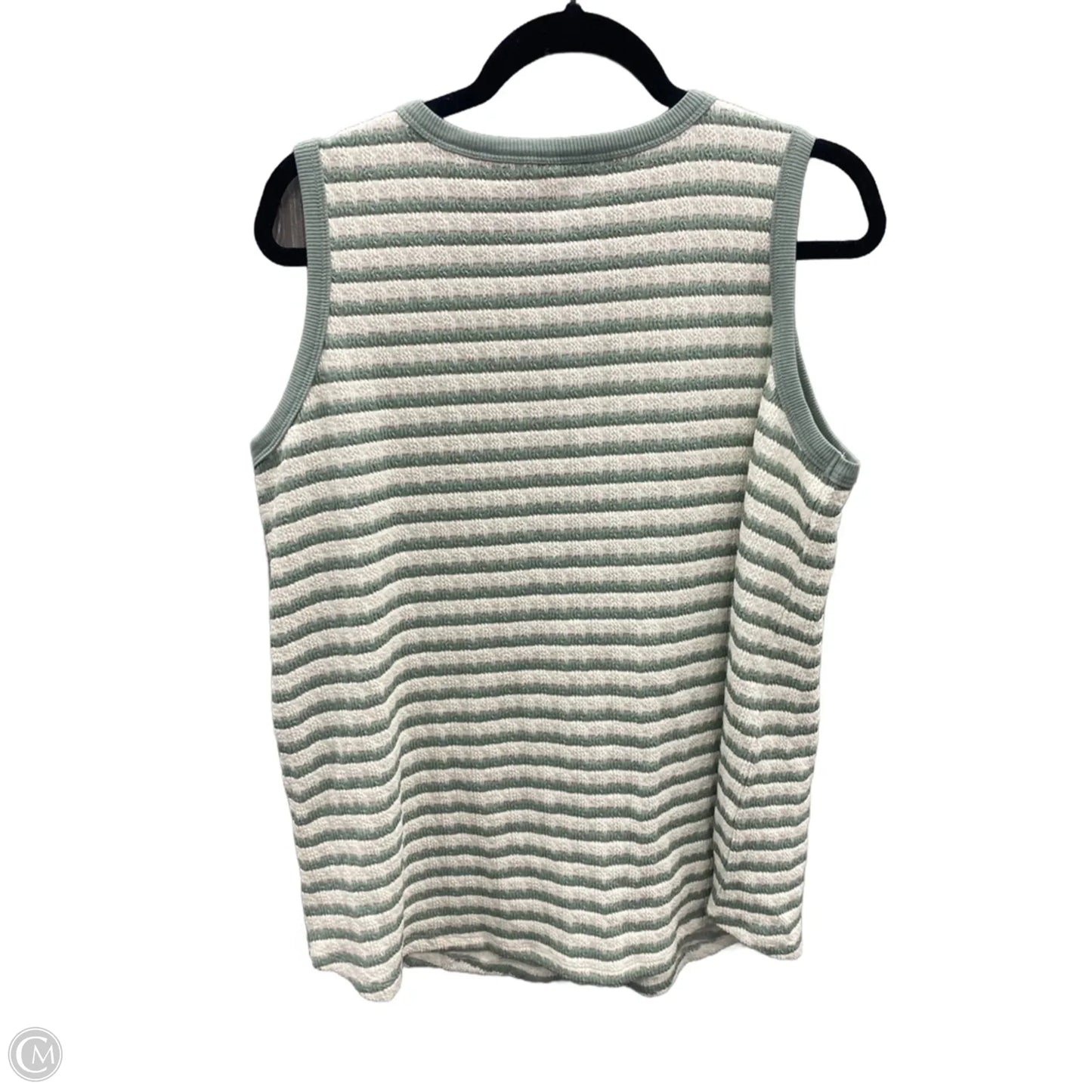 Top Sleeveless By Maurices In Green & White, Size: Xxl