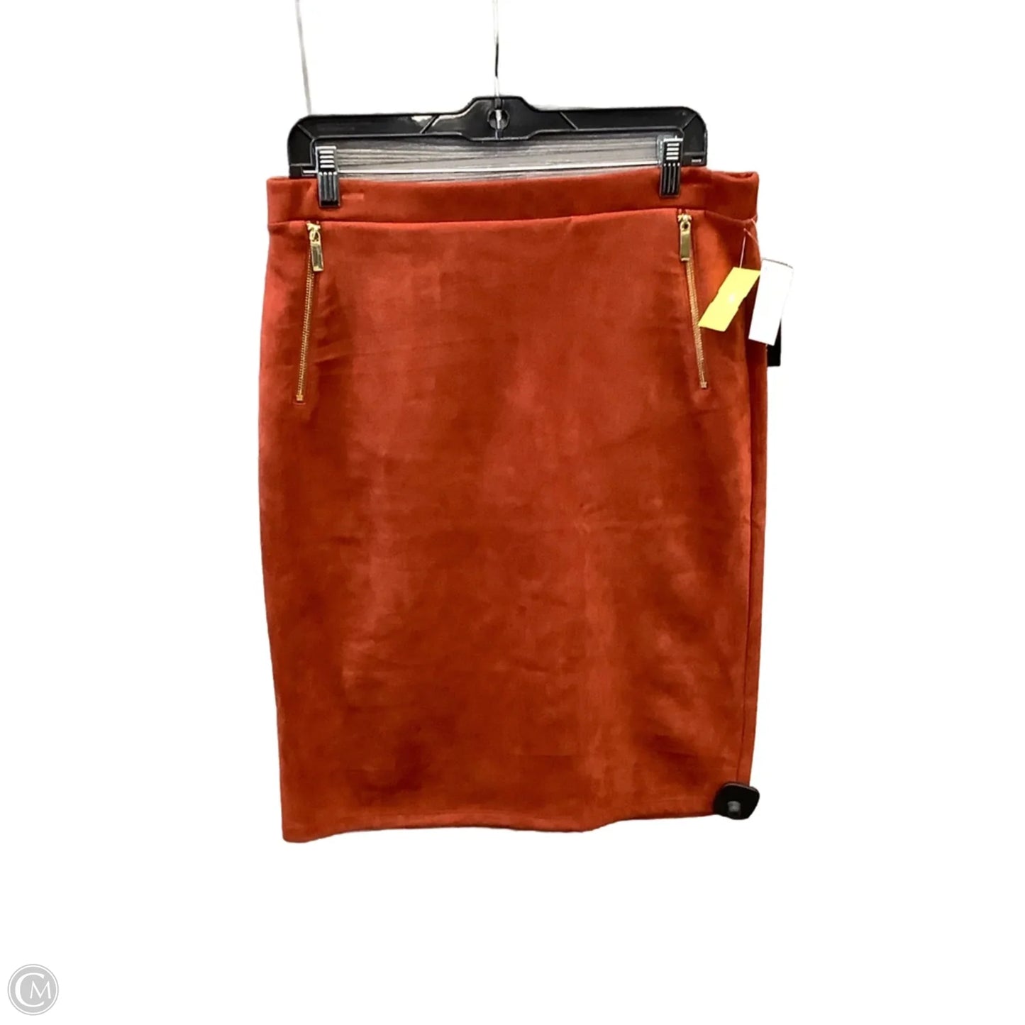 Skirt Midi By Olivia Blu In Orange, Size: 12