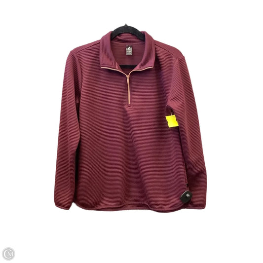 Athletic Top Long Sleeve Collar By Skechers In Purple, Size: M