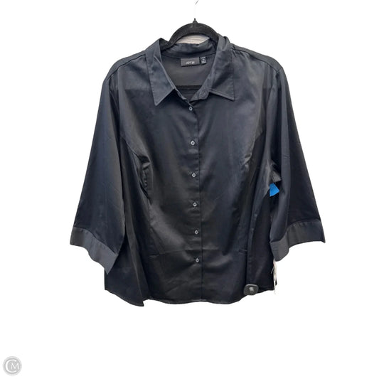Top Long Sleeve By Apt 9 In Black, Size: 2x