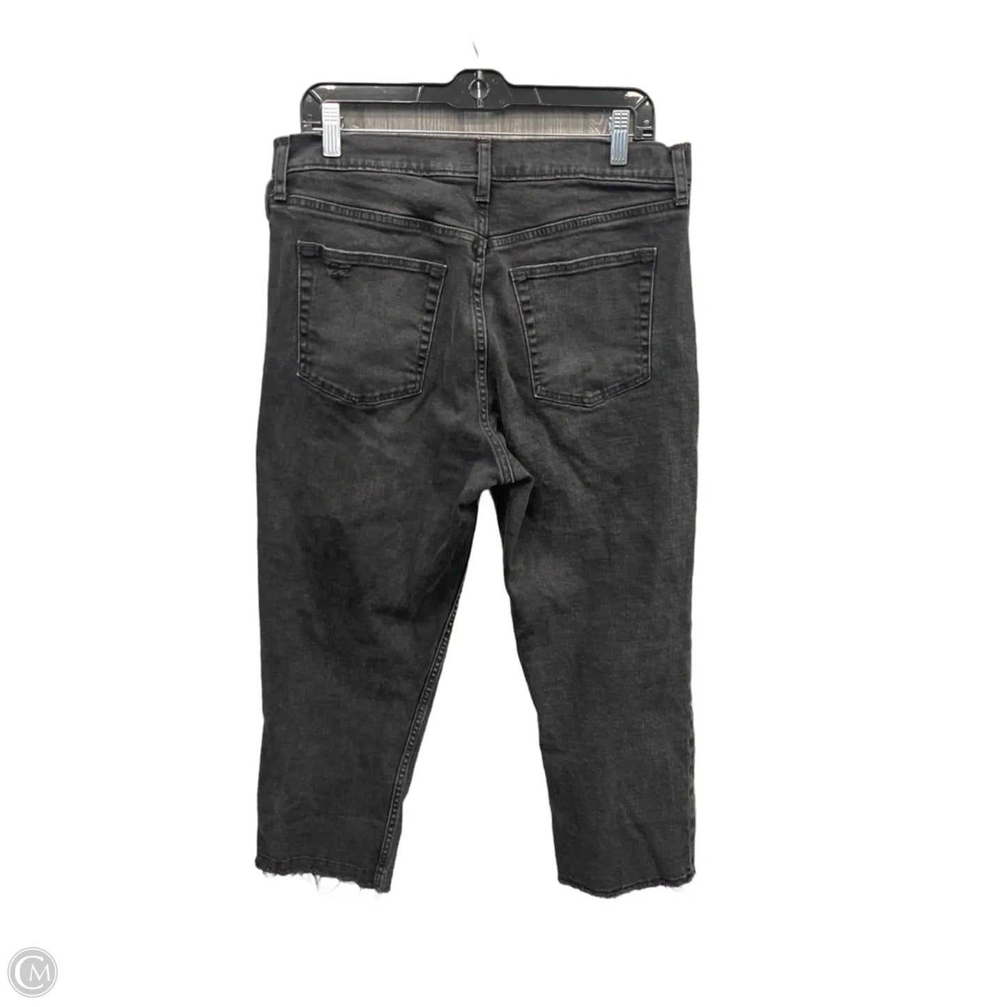 Jeans Straight By Gap In Black Denim, Size: 14