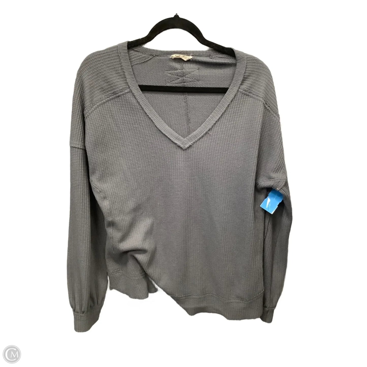 Top Long Sleeve By New In In Grey, Size: M
