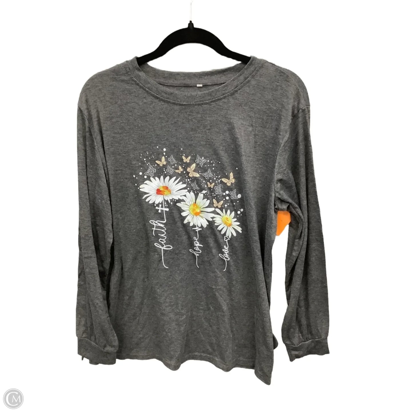 Top Long Sleeve By Clothes Mentor In Grey, Size: Xl