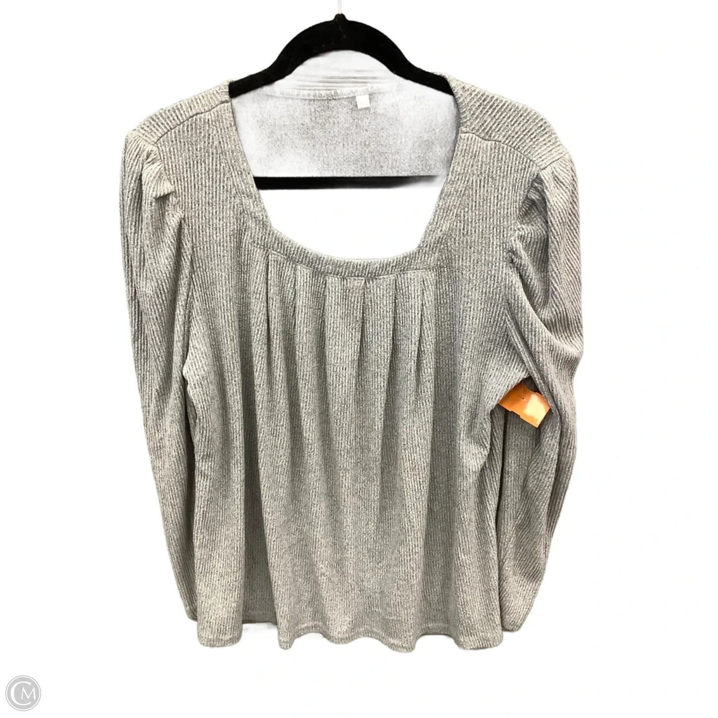 Top Long Sleeve By Clothes Mentor In Grey, Size: Xl