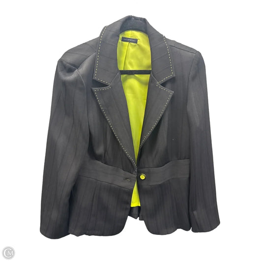Blazer By Clothes Mentor In Black & Green, Size: M
