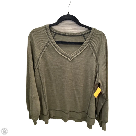 Top Long Sleeve By Clothes Mentor In Green, Size: S