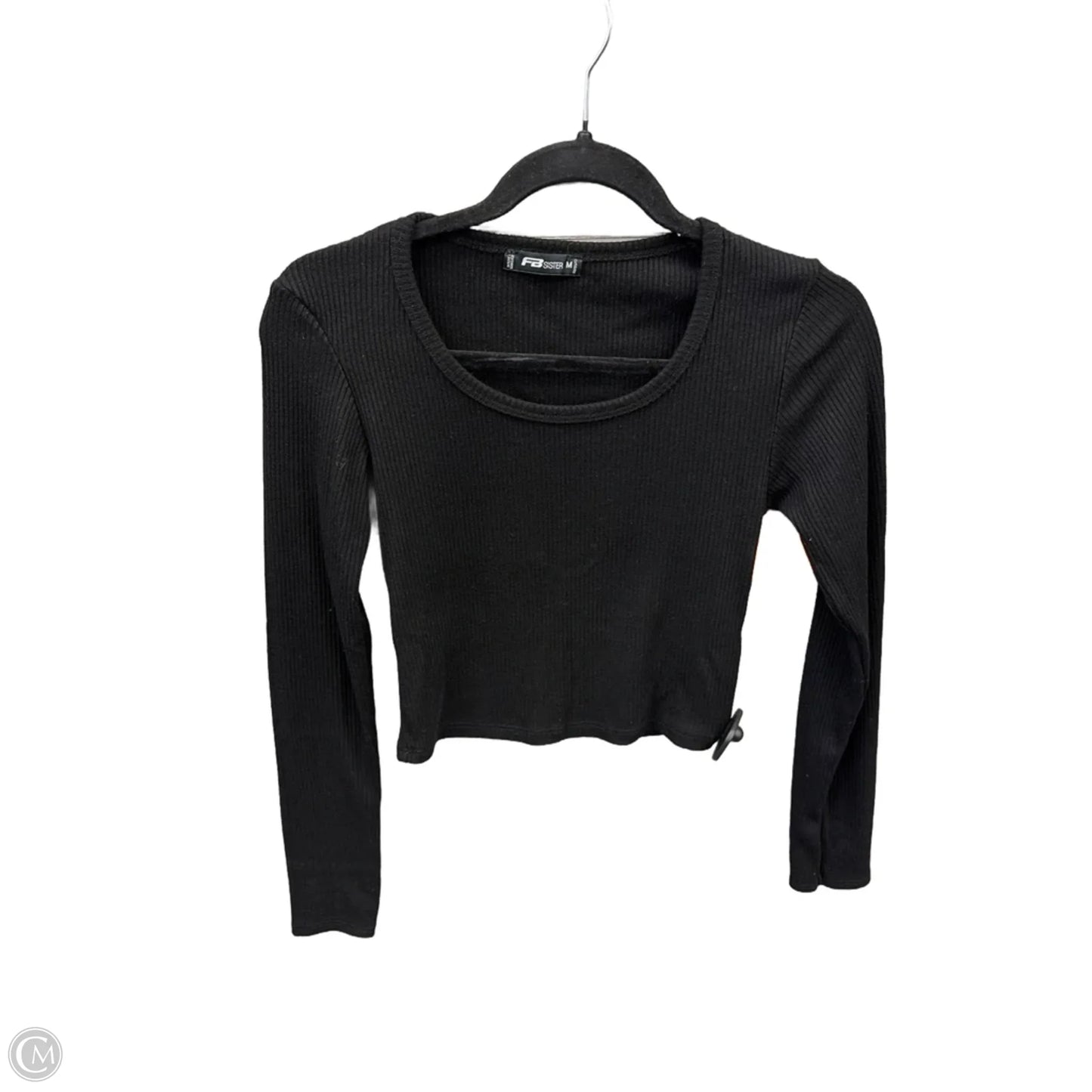 Top Long Sleeve Basic By Clothes Mentor In Black, Size: M