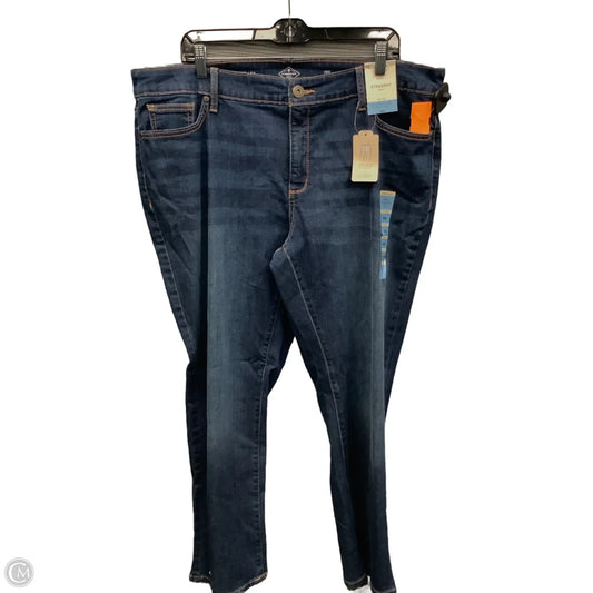 Jeans Straight By St Johns Bay In Blue Denim, Size: 18