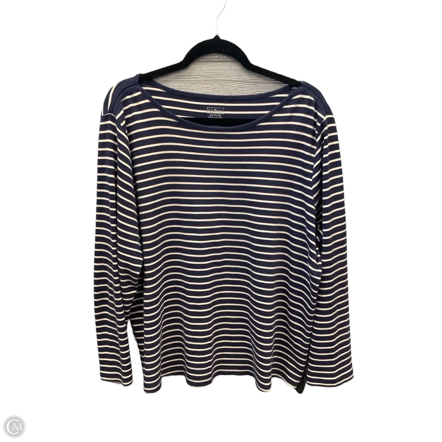 Top Long Sleeve By L.l. Bean In Striped Pattern, Size: 2x