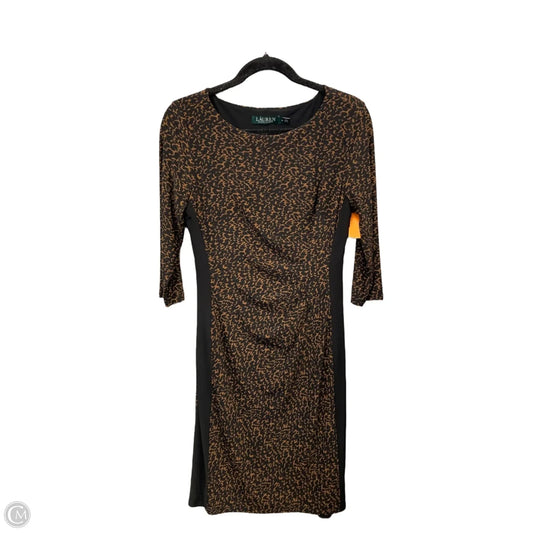 Dress Party Midi By Lauren By Ralph Lauren In Animal Print, Size: M