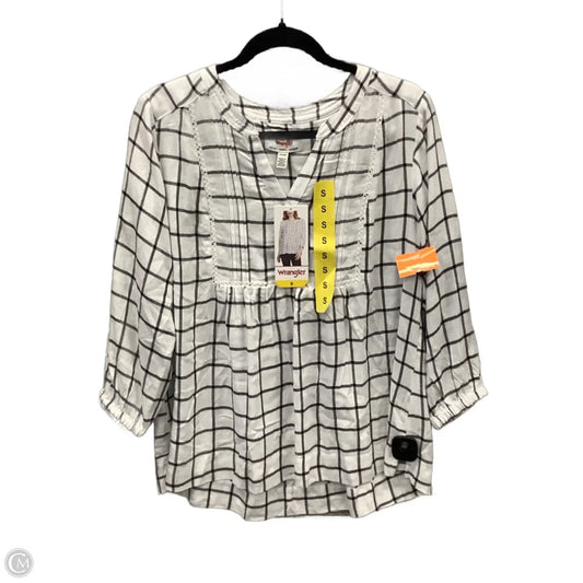 Top Long Sleeve By Wrangler In White, Size: S