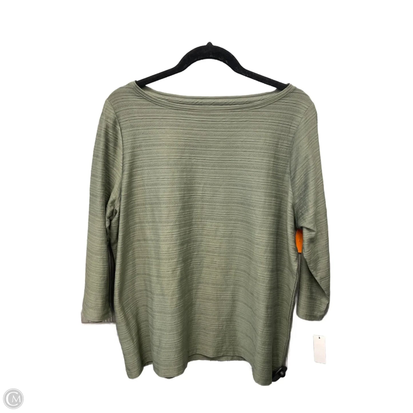 Top 3/4 Sleeve By Talbots In Green, Size: 2x