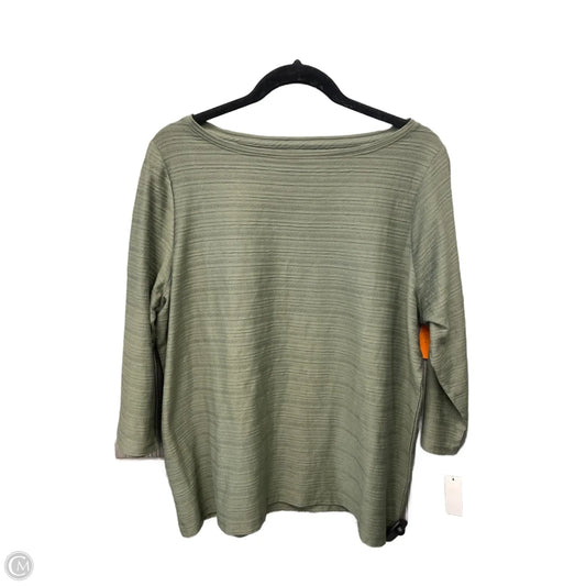 Top 3/4 Sleeve By Talbots In Green, Size: 2x