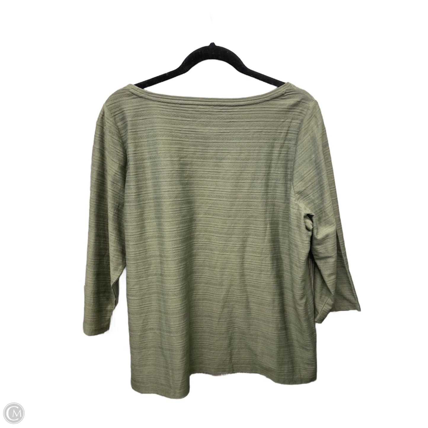 Top 3/4 Sleeve By Talbots In Green, Size: 2x