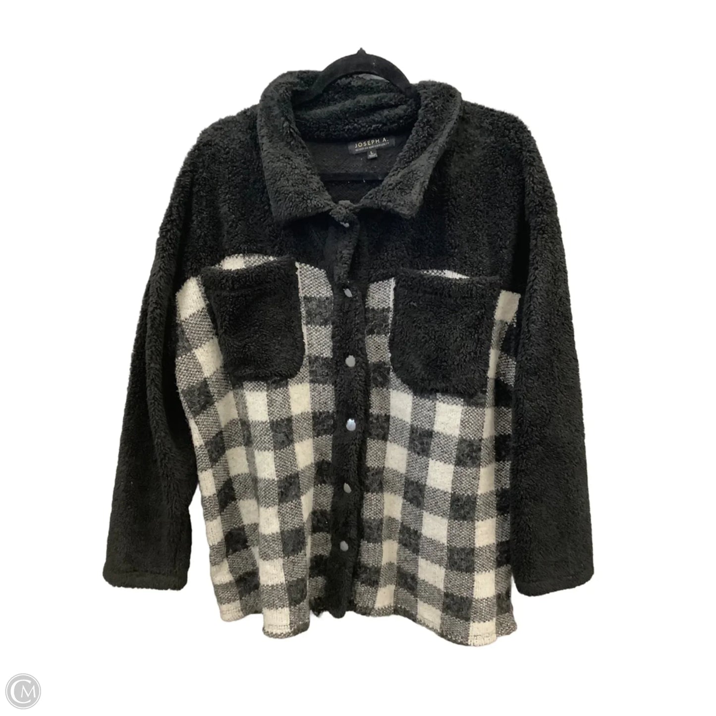 Jacket Shirt By Joseph A. In Black, Size: L