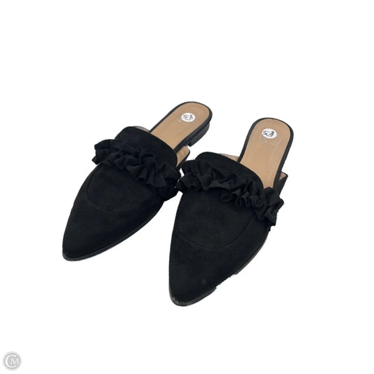Shoes Flats By Clothes Mentor In Black, Size: 8.5