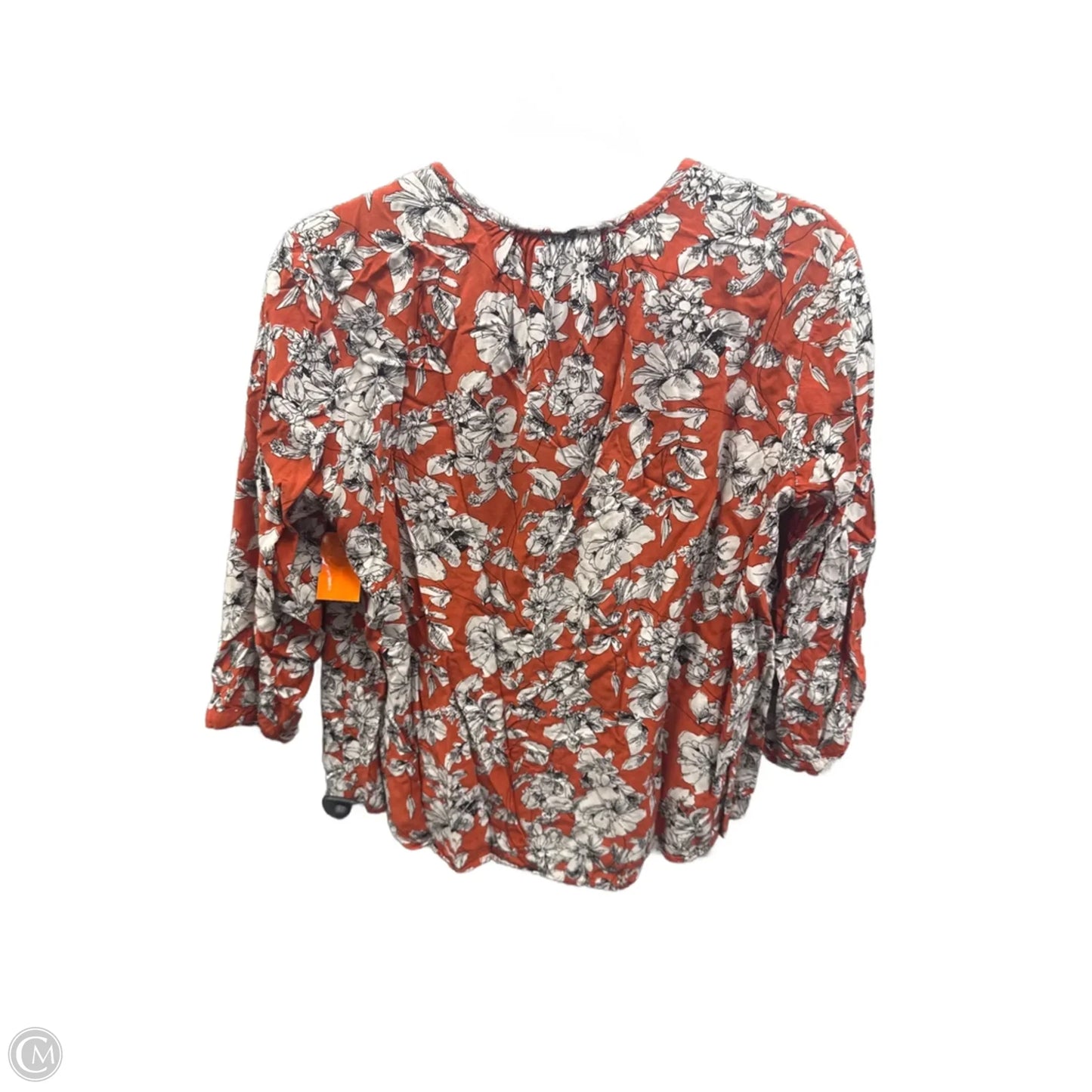 Top 3/4 Sleeve By Clothes Mentor In Orange, Size: M