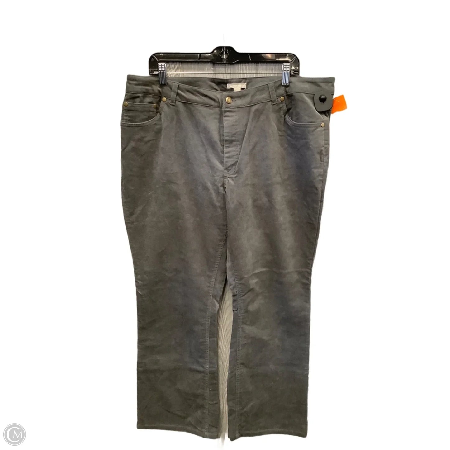 Pants Corduroy By Woman Within In Grey, Size: 18