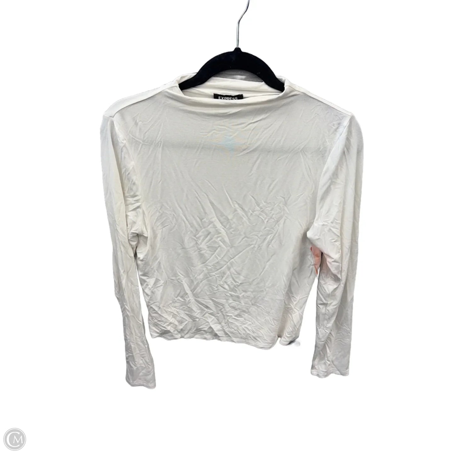 Top Long Sleeve Basic By Express In White, Size: M