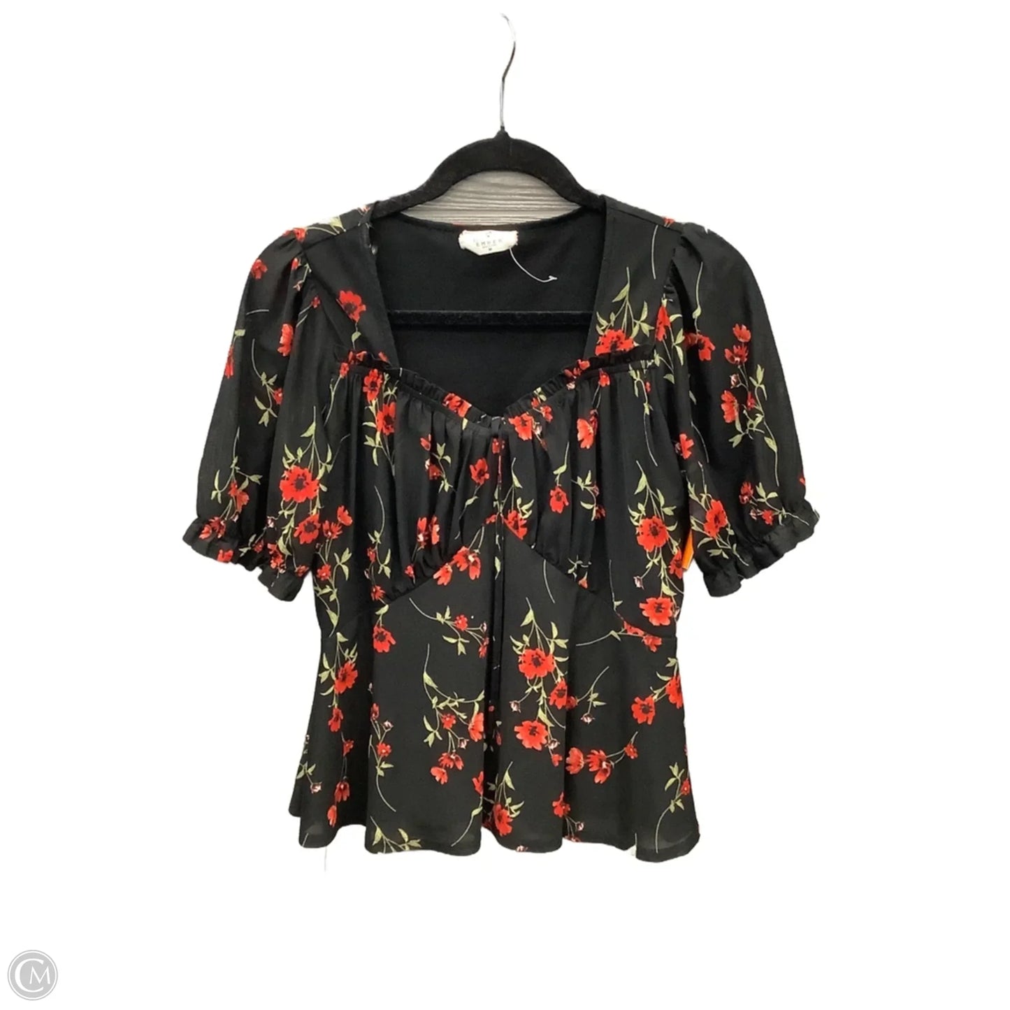 Top Short Sleeve By Ember In Black, Size: M
