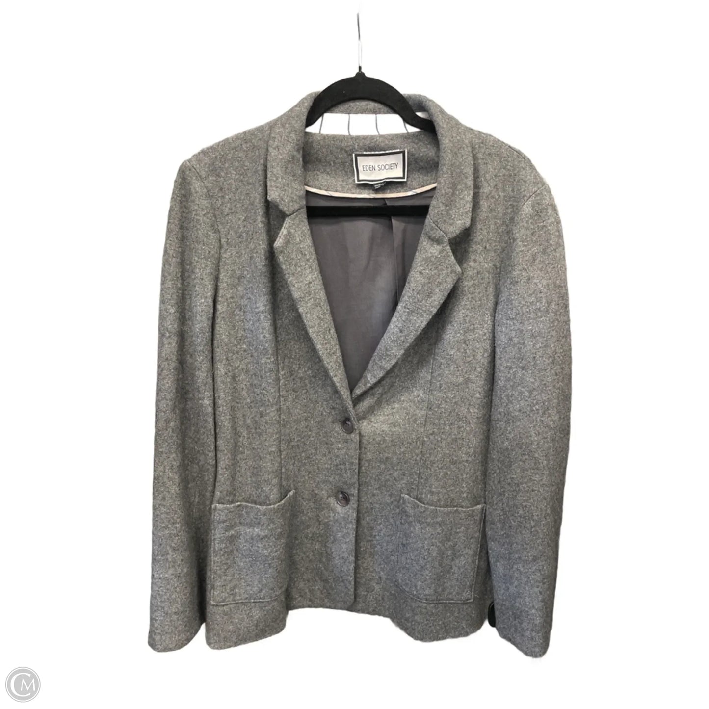 Blazer By Clothes Mentor In Grey, Size: M