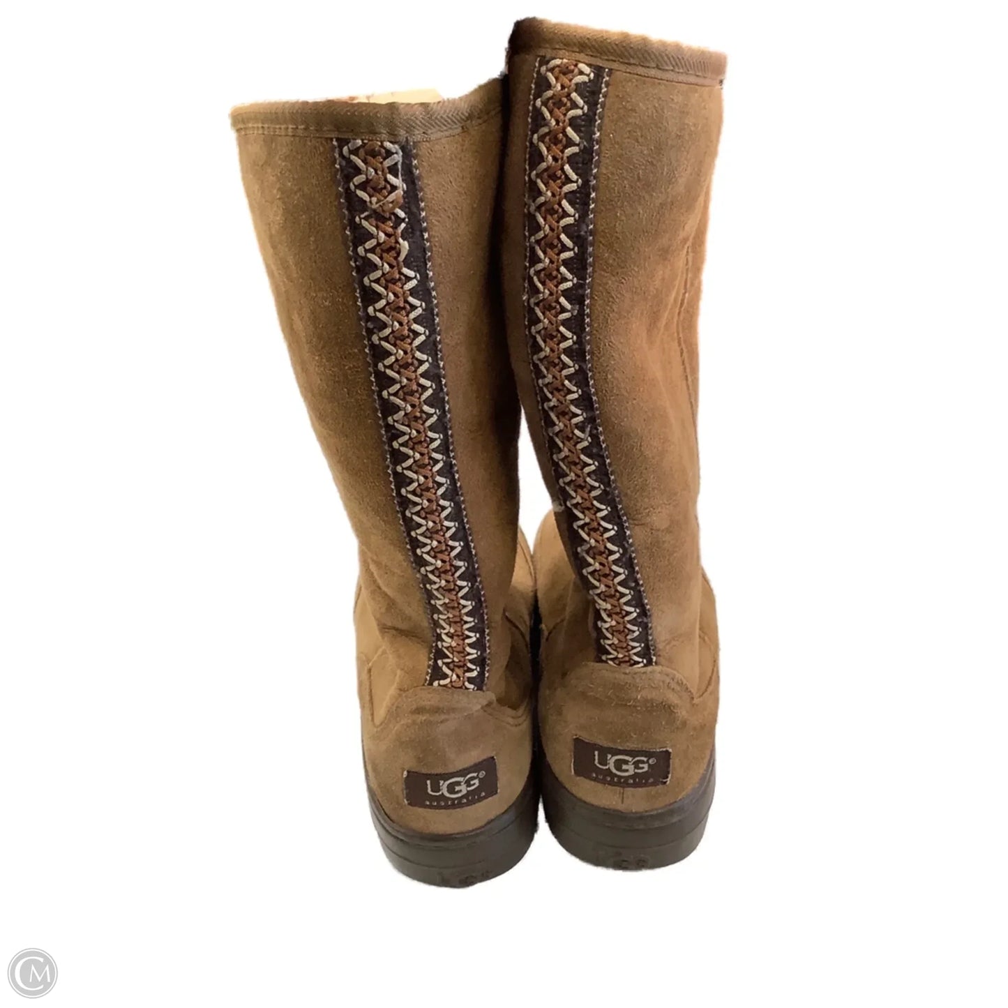 Boots Designer By Ugg In Brown, Size: 8