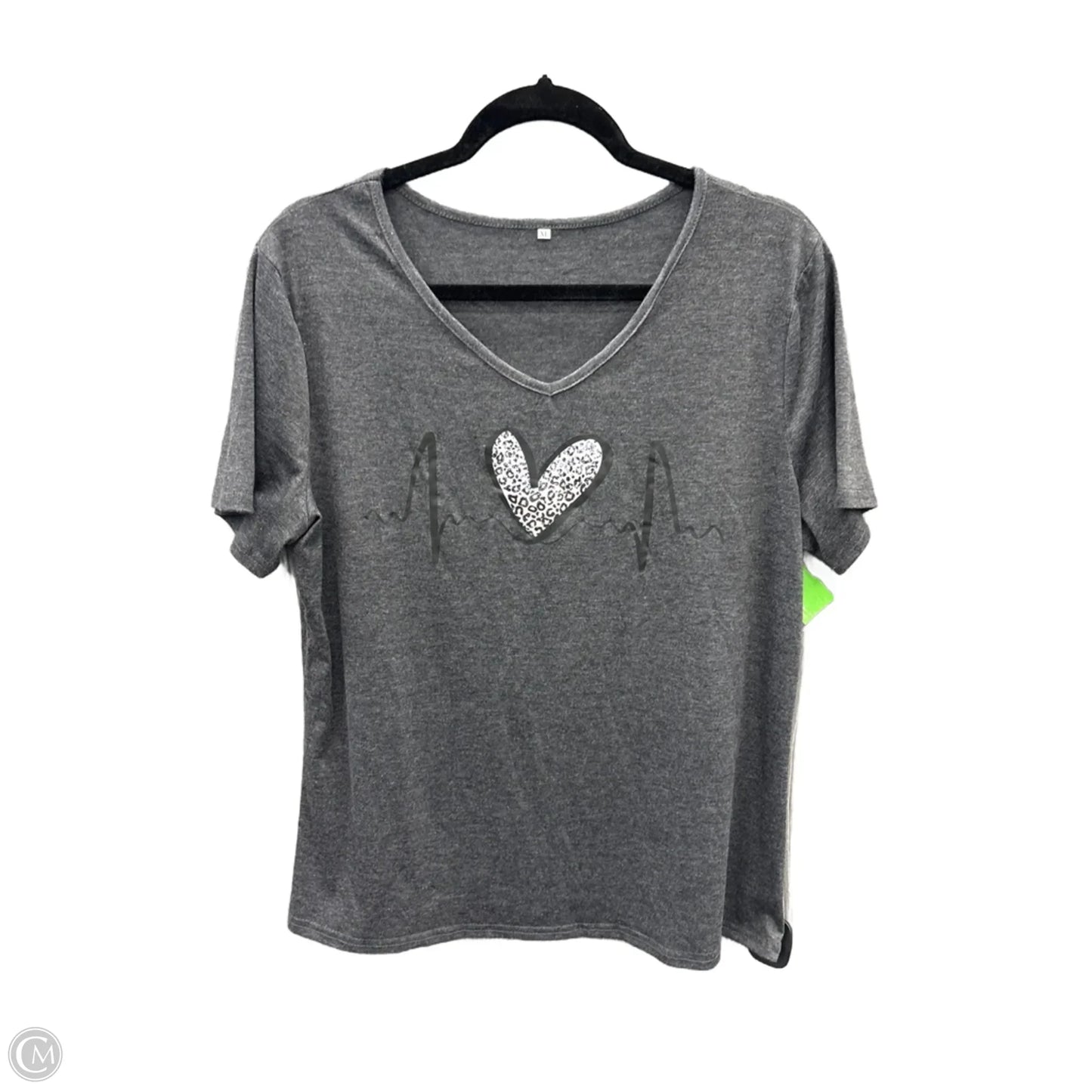 Top Short Sleeve By Clothes Mentor In Grey, Size: Xl