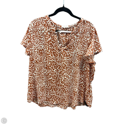 Top Short Sleeve By Maurices In Orange, Size: 2x