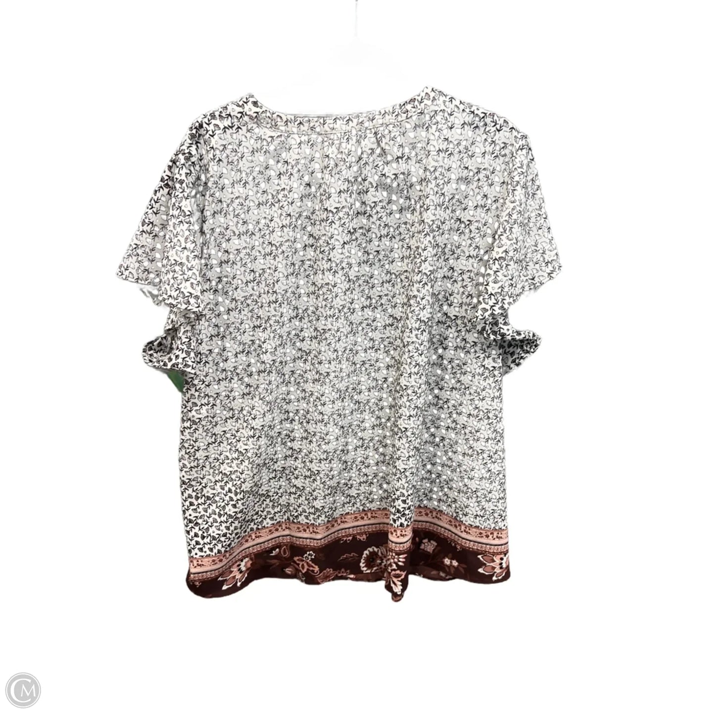 Top Short Sleeve By Maurices In Floral Print, Size: 2x