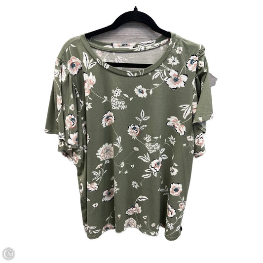 Top Short Sleeve By Maurices In Green, Size: 2x