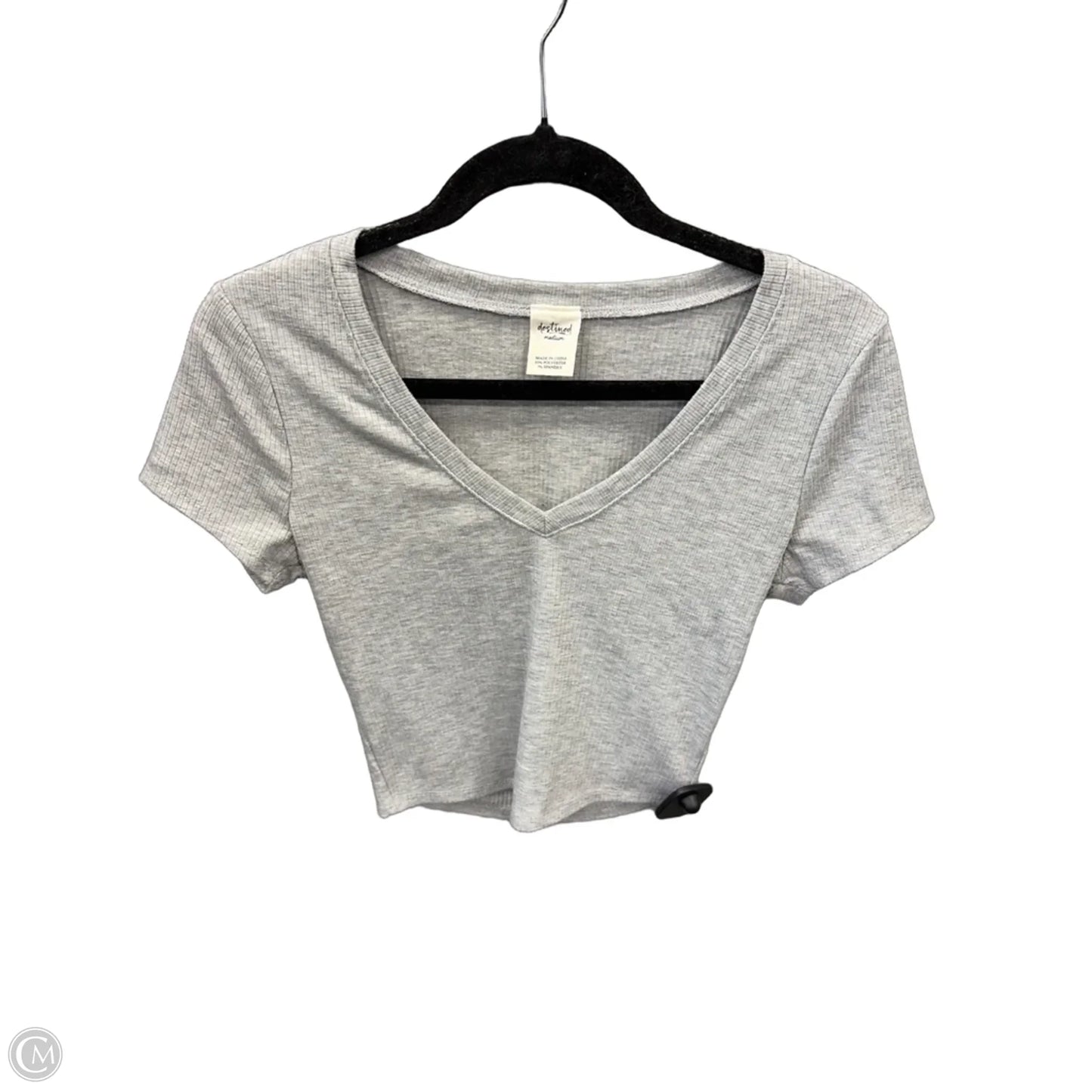 Top Short Sleeve Basic By Clothes Mentor In Grey, Size: M