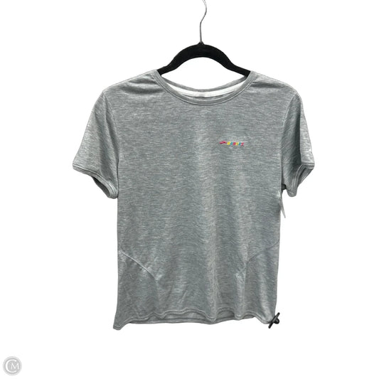 Athletic Top Short Sleeve By Brooks In Grey, Size: L