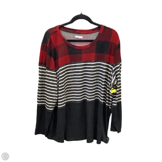 Top Long Sleeve By Maurices In Red, Size: 2x