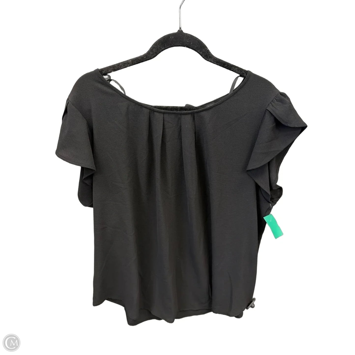 Top Short Sleeve By Clothes Mentor In Black, Size: 3x