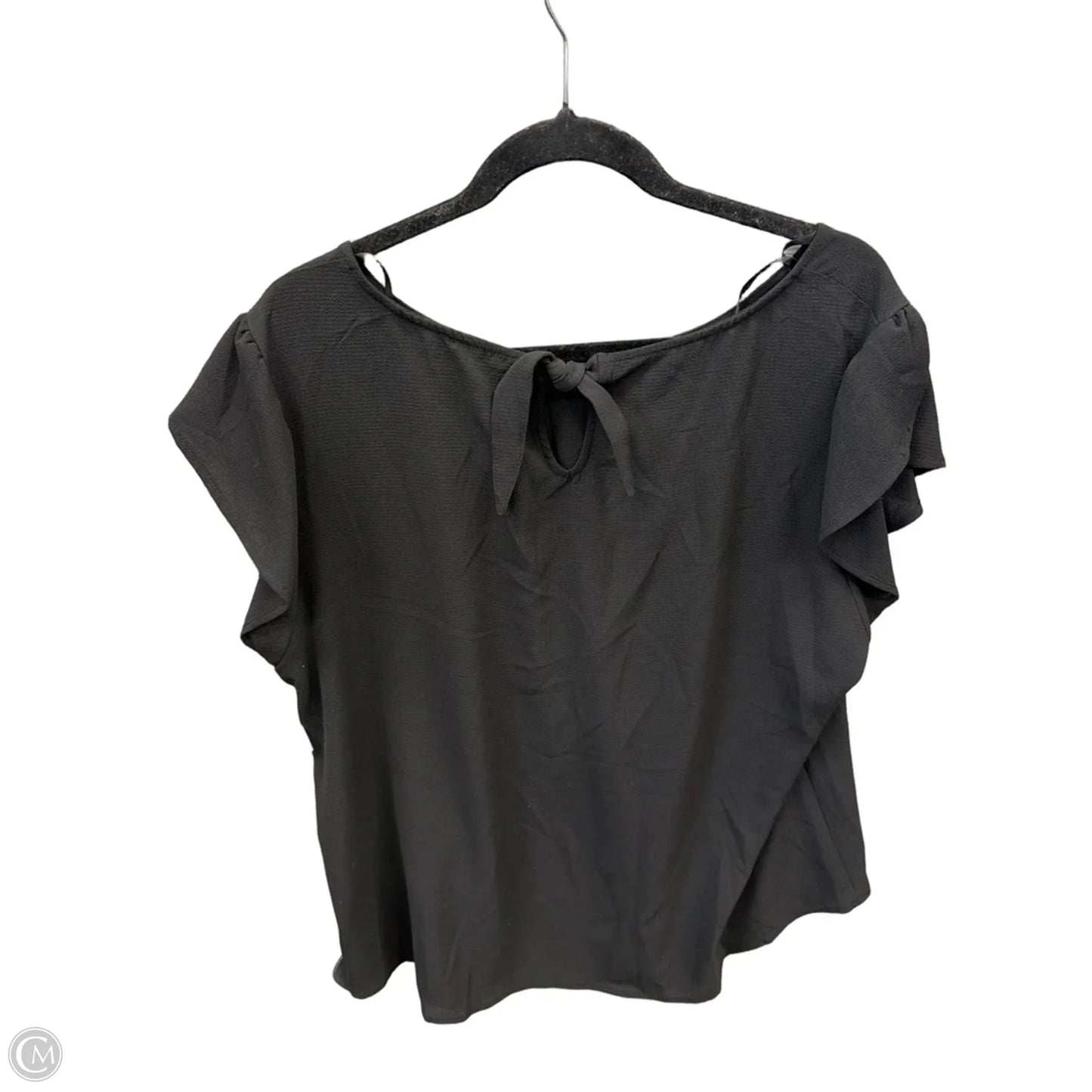 Top Short Sleeve By Clothes Mentor In Black, Size: 3x
