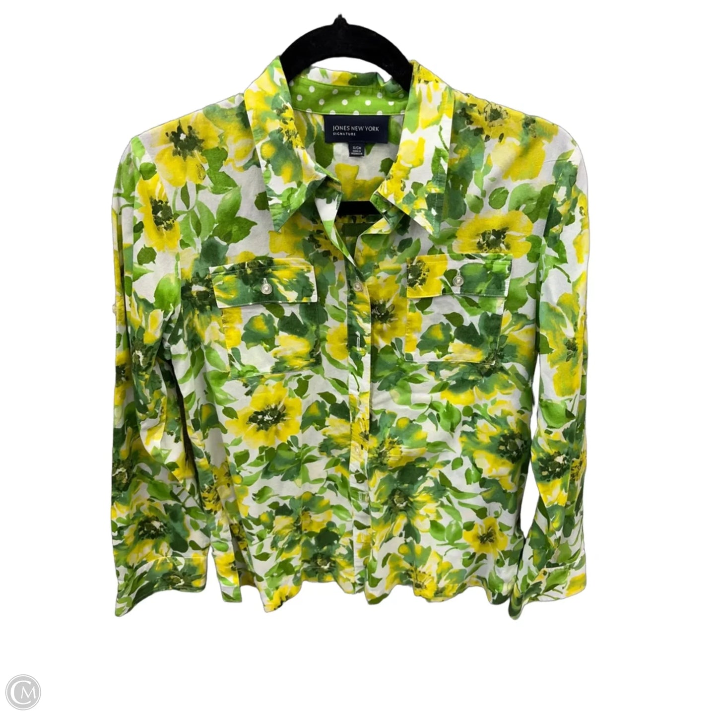Top Long Sleeve By Jones New York In Green, Size: S