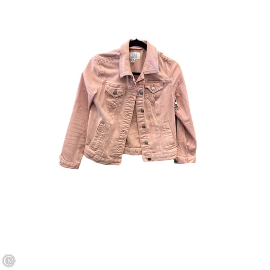 Jacket Denim By Time And Tru In Pink Denim, Size: Xs