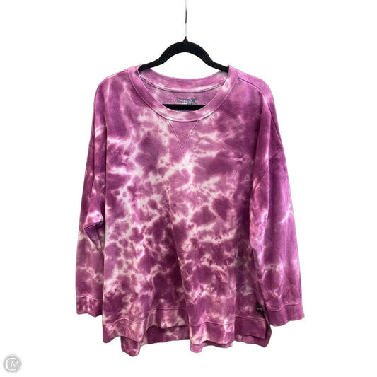 Sweatshirt Crewneck By Terra & Sky In Tie Dye Print, Size: 2x