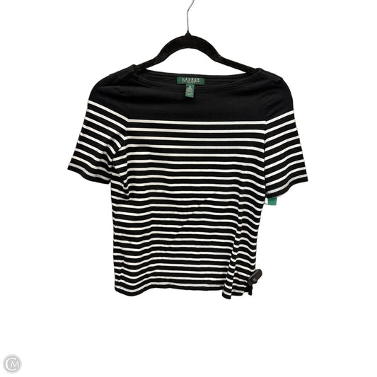 Top Short Sleeve By Lauren By Ralph Lauren In Striped Pattern, Size: Sp