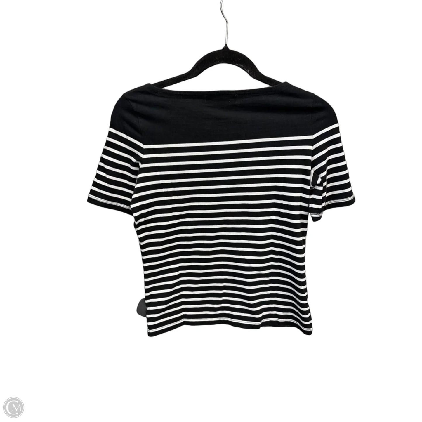 Top Short Sleeve By Lauren By Ralph Lauren In Striped Pattern, Size: Sp