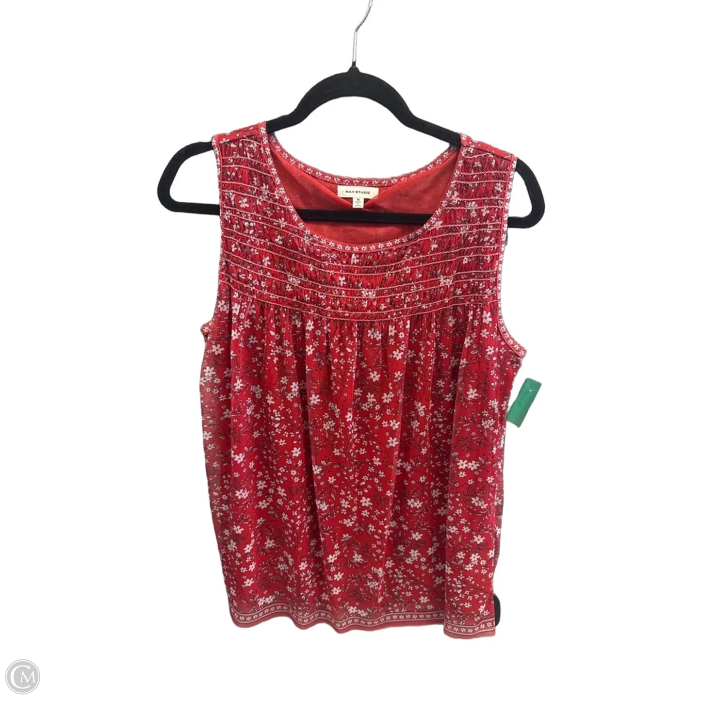 Top Sleeveless By Max Studio In Red, Size: M