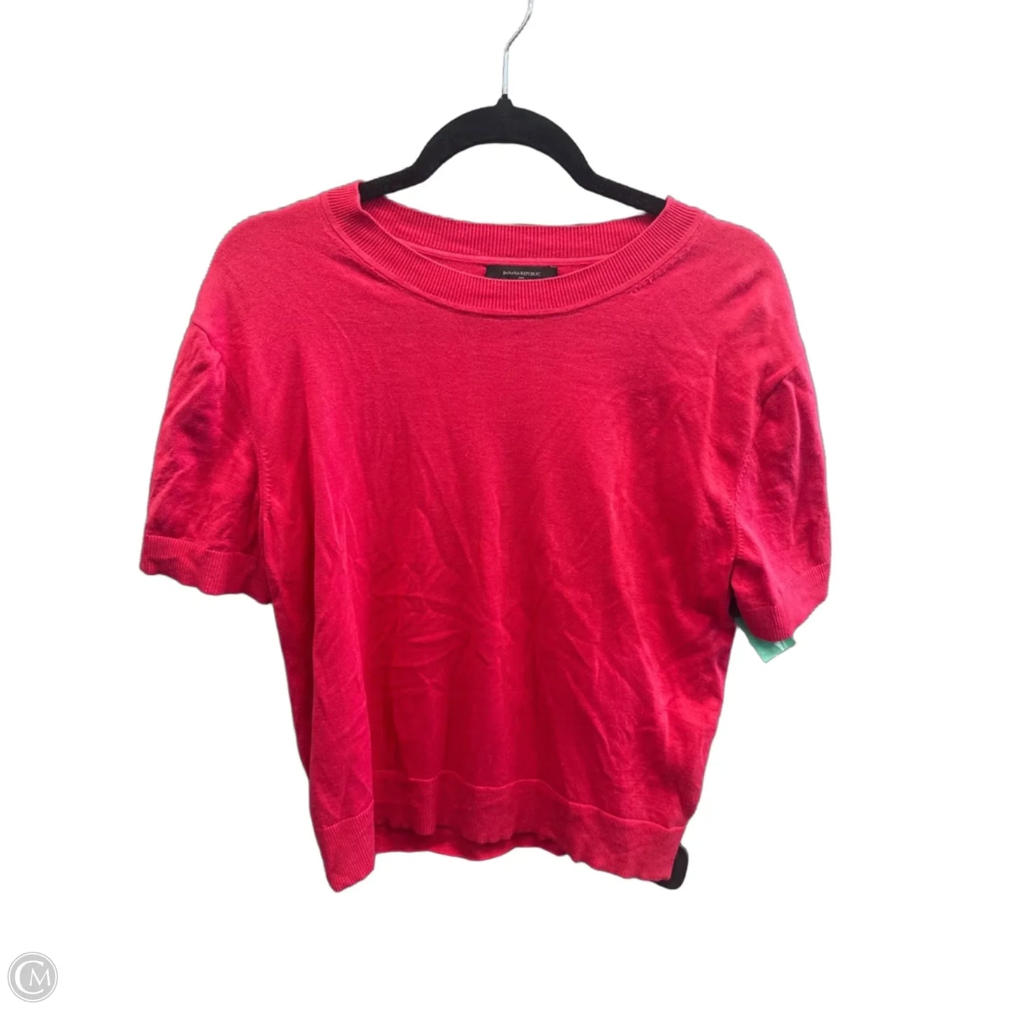 Top Short Sleeve By Banana Republic In Pink, Size: L